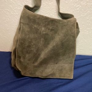 Army Green Suede Messenger Bag UNISEX